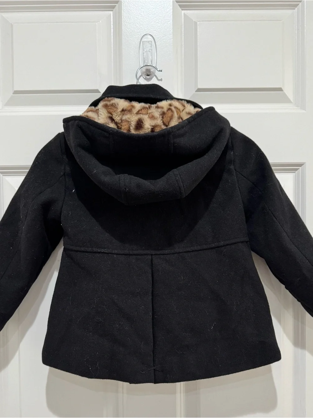 Rothschild Black Removable Hooded Double-Breasted Girl’s Kids Coat in Size 4
